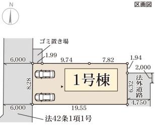 湖南市若竹町4期 新築分譲住宅(区画図)