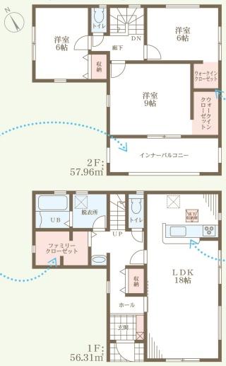 野洲市冨波甲３期２号棟　新築分譲住宅