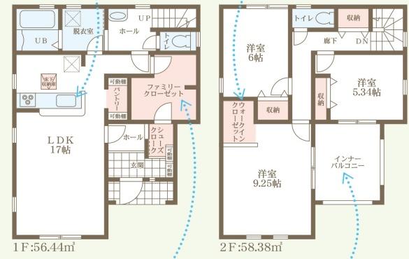 野洲市冨波甲３期３号棟　新築分譲住宅
