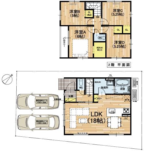 野洲市近江富士２丁目１期２号地　新築分譲住宅