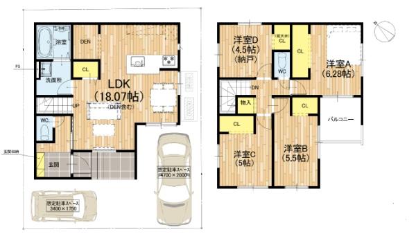 野洲市栄１期３号地　新築分譲住宅