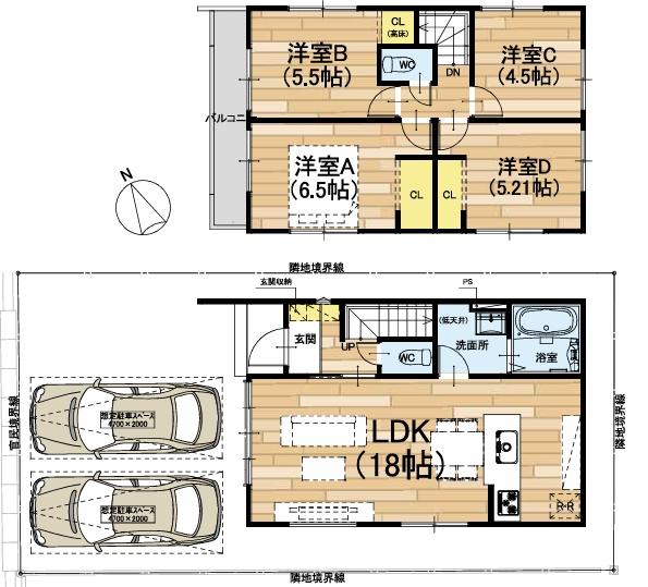 守山市岡町１期２号地　新築分譲住宅