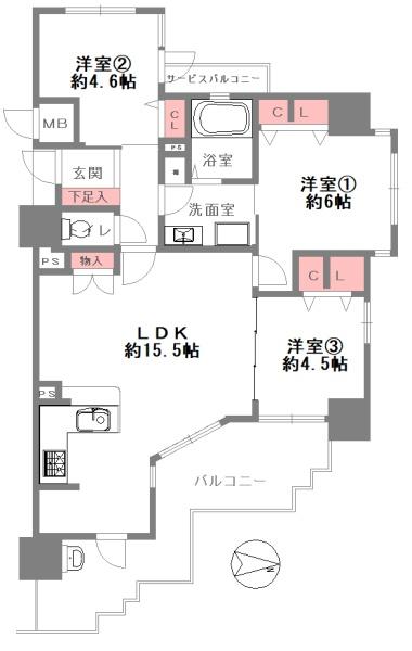 シャルマンフジビルト・モアー北巽・駅前通り