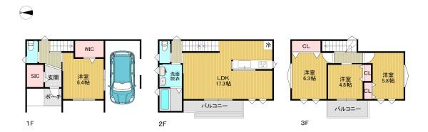 大阪市平野区喜連３丁目の新築一戸建