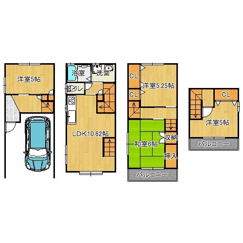 大阪市平野区背戸口１丁目の中古一戸建