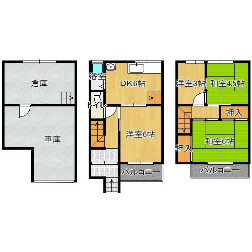 大阪市平野区瓜破２丁目の中古テラスハウス