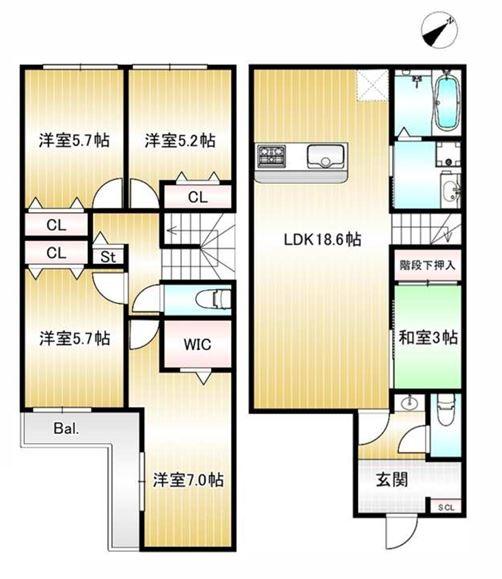 泉大津市北豊中町3丁目A棟　新築戸建