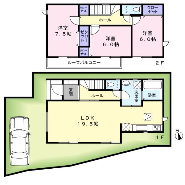 泉佐野市長滝22-1期5号棟　新築戸建