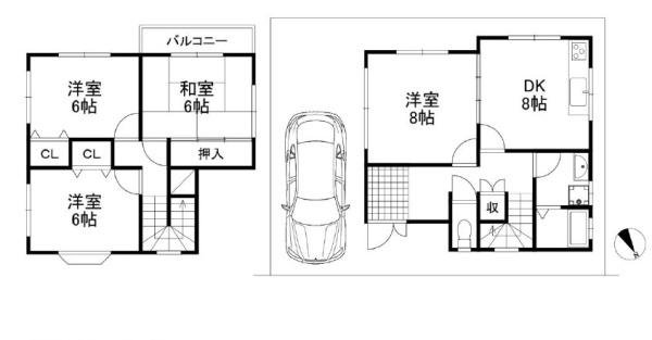 貝塚市津田南町　中古戸建