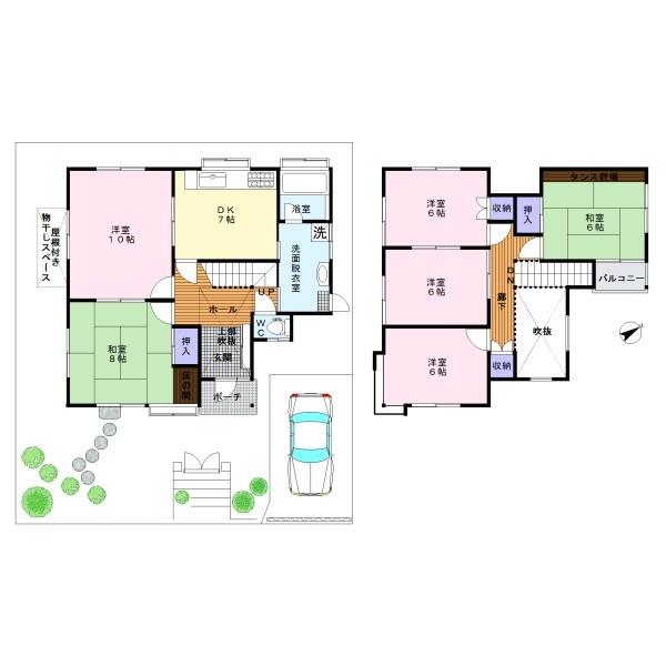 泉佐野市松風台2丁目の中古一戸建て(間取り)