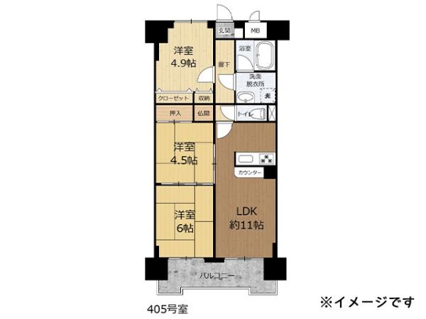 八戸市内丸二丁目　中古マンション・サンロード内丸405号室