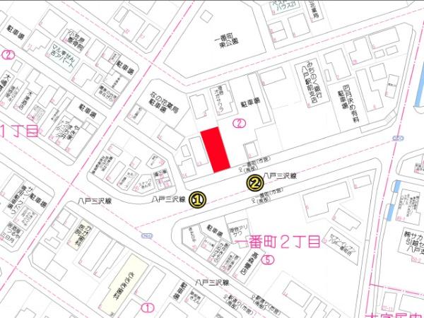 八戸市一番町２丁目の土地