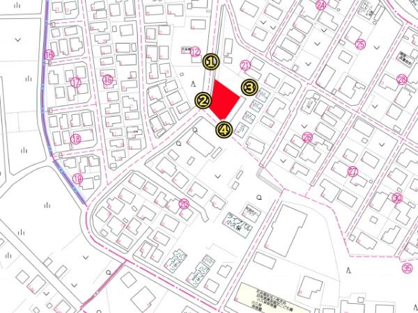 八戸市桜ケ丘2丁目の土地(現地案内図)
