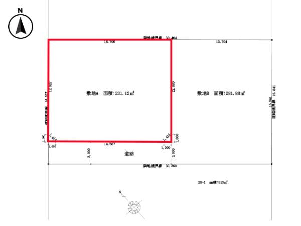 八戸市石堂二丁目A区画　住宅用売土地　3622（K）