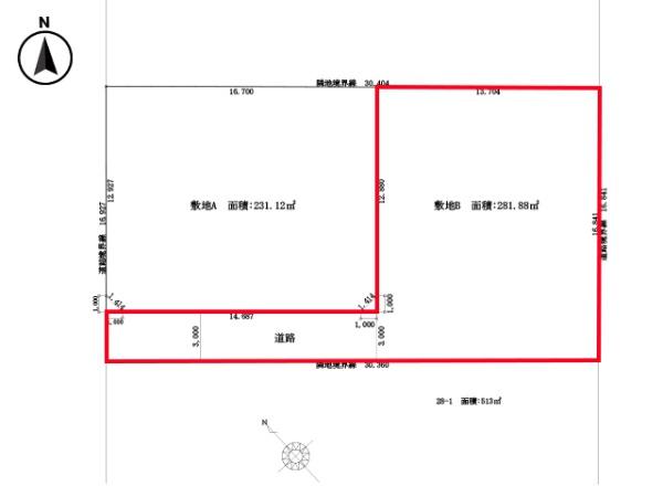 八戸市石堂二丁目B区画　住宅用売土地　3623（K）