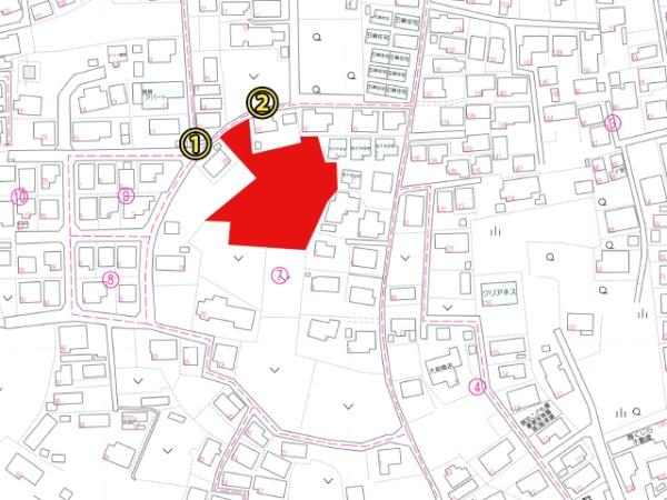 八戸市吹上6丁目の土地(現地案内図)