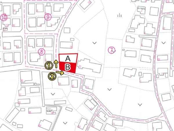 八戸市吹上6丁目の土地(現地案内図)