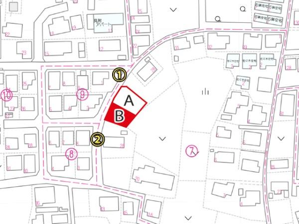 八戸市吹上6丁目の土地(現地案内図)