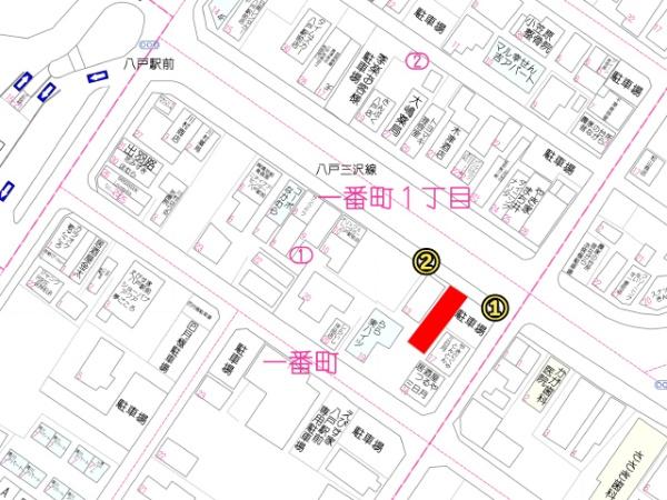 八戸市一番町１丁目の土地