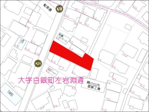 八戸市大字白銀町字左岩淵通の土地