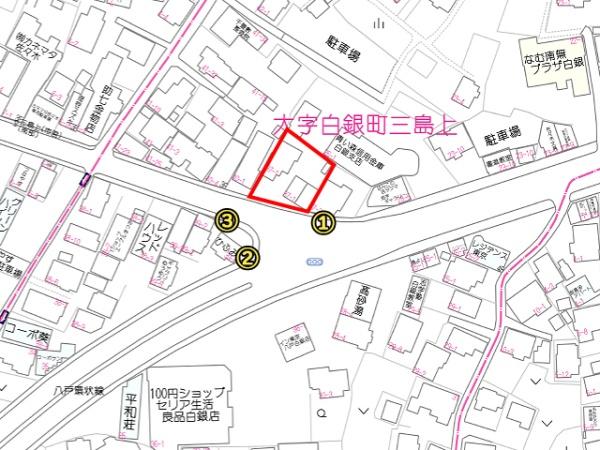 八戸市大字白銀町字三島上の土地