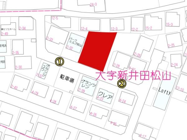 八戸市大字新井田字松山の土地