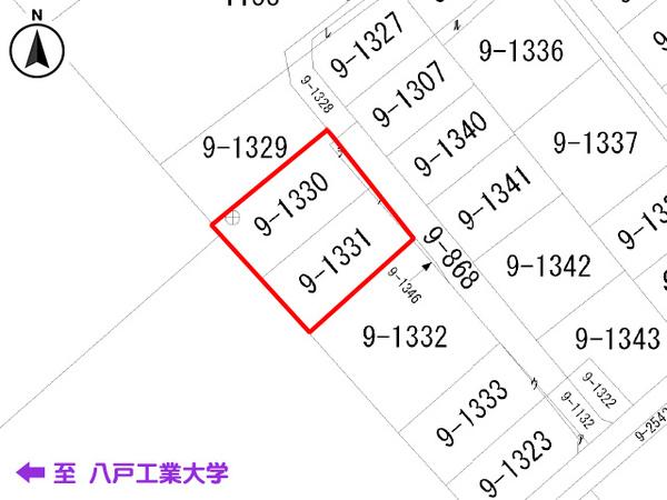 三戸郡階上町蒼前西１丁目の土地