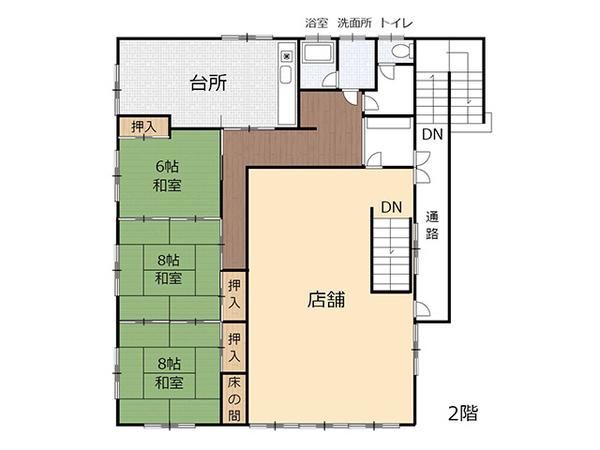 八戸市白銀台二丁目　売店舗兼住宅　6183（O）