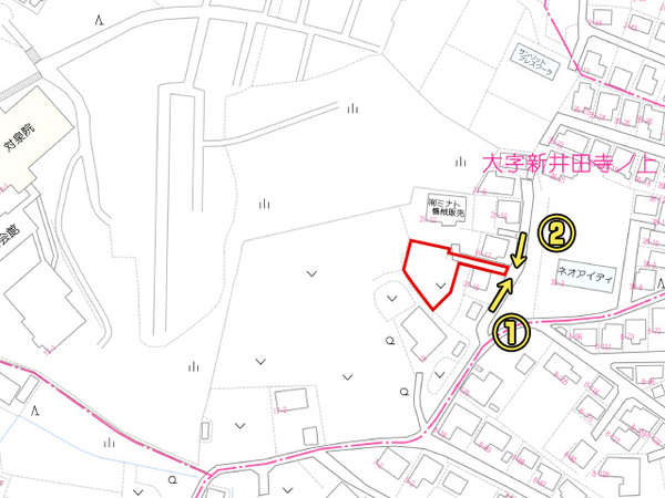 八戸市大字新井田字寺ノ上の土地