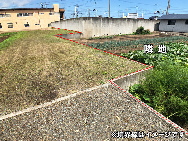 八戸市大字長苗代字内舟渡の土地(現地土地写真)