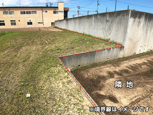 八戸市大字長苗代字内舟渡の土地(現地土地写真)