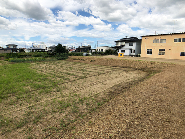 八戸市大字長苗代字内舟渡の土地(現地土地写真)