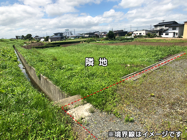 八戸市大字長苗代字内舟渡の土地(現地土地写真)