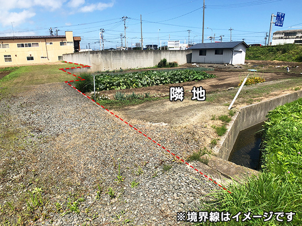 八戸市大字長苗代字内舟渡の土地(現地土地写真)