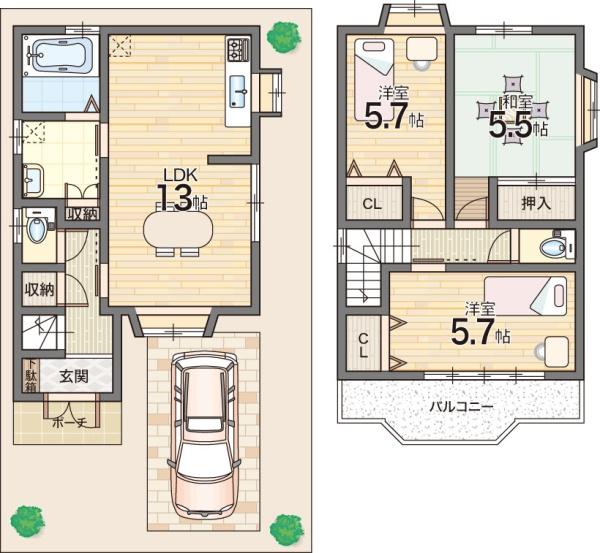 四條畷市美田町の中古一戸建て