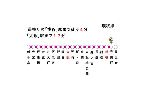 大阪市生野区勝山北1丁目の土地(路線図)