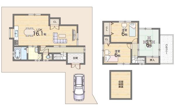 八尾市渋川町３丁目の中古一戸建