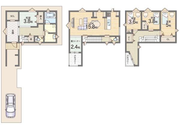大東市幸町の中古一戸建