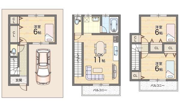 大阪市鶴見区茨田大宮３丁目の中古一戸建