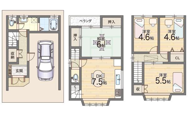 大阪市旭区高殿４丁目の中古一戸建