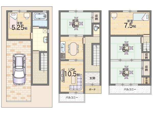 寝屋川市緑町の中古一戸建