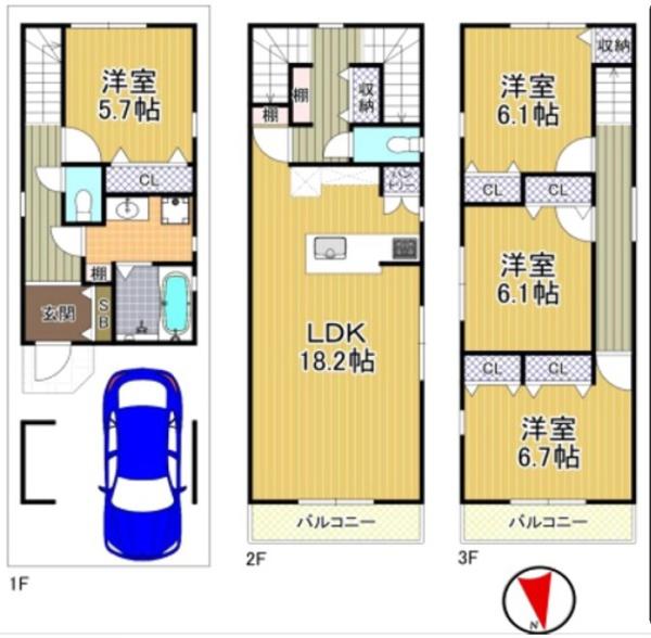 大阪市大正区小林東３丁目の新築一戸建
