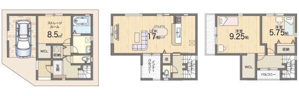 尼崎市杭瀬北新町１丁目の新築一戸建
