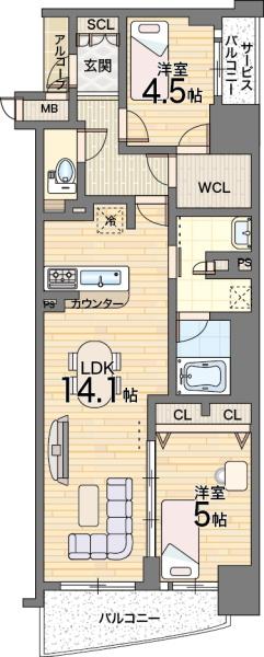 【ラシュレ天満橋】