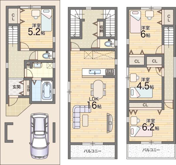 大阪市大正区鶴町１丁目の新築一戸建