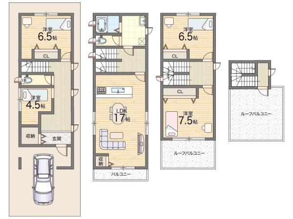 大阪市住吉区帝塚山東３丁目の新築一戸建