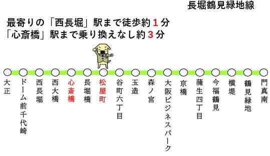 グラン・シティオ心斎橋EAST(交通アクセスマップ)