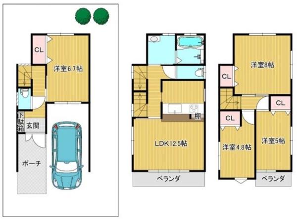門真市城垣町の中古一戸建て