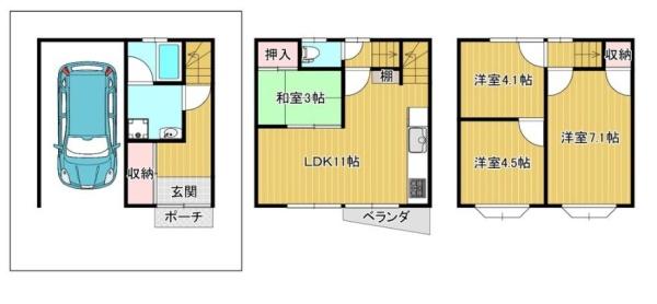 東大阪市衣摺３丁目の中古一戸建て