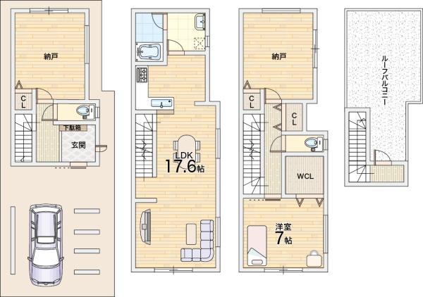 大阪市平野区流町２丁目の新築一戸建